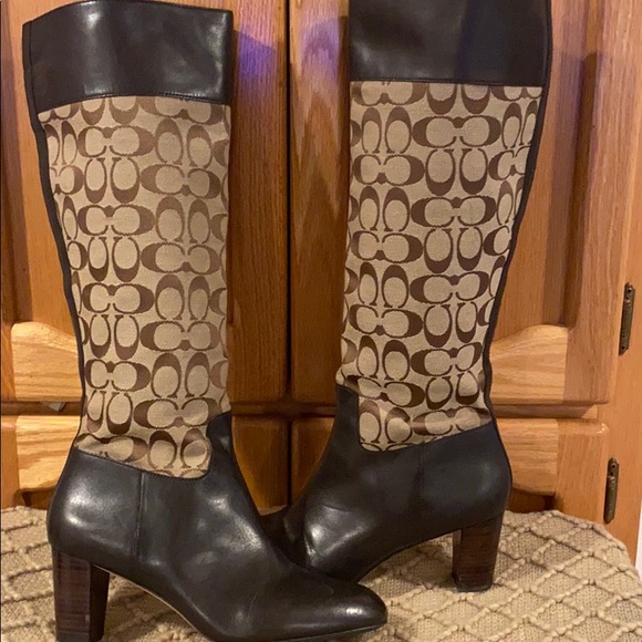 Coach Shoes - Coach Boots Brand New never worn fabric/leather